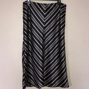100% Silk Banana Republic Striped Skirt